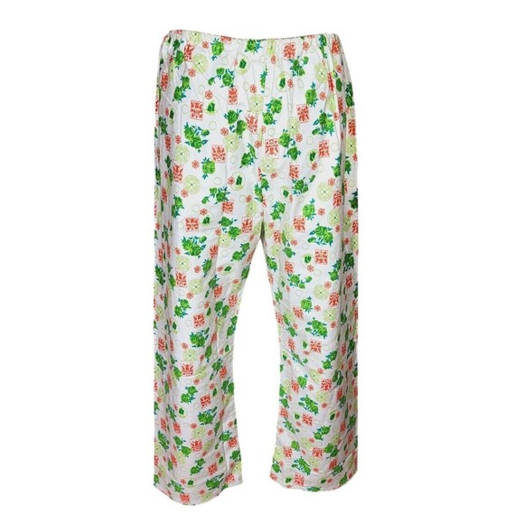VTG 70s Cotton Floral LS Button-Down Top & Pants Pajama Set Two Piece NEW - Picture 10 of 13
